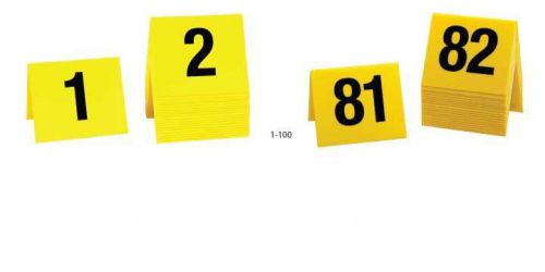 Crime scene markers 1-100, yellow plastic- tent style, free shipping for sale
