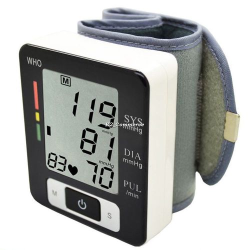 Digital Wrist Blood Pressure Monitor Meter Sphygmomanometer Wriatband New K2