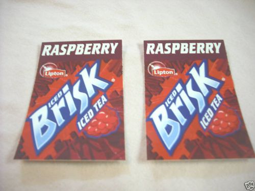Raspberry Lipton ICED Brisk TEA Stickers FREE SHIPPING