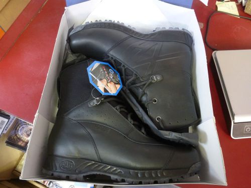 Haix gsg9 ranger police swat special ops black leather work boot size 12.5 w new for sale