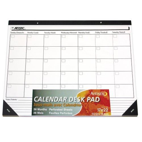 Artistic office products 17&#034; x 22&#034; undated calendar paper desk pad, white paper for sale