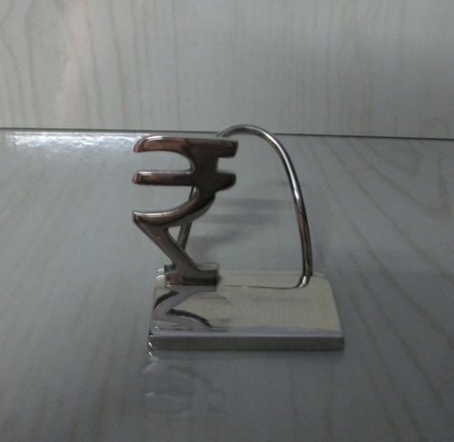Table Top Brass Nikil Plating Business Card Holder