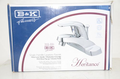 B&amp;K Faucets Heritance 222-331 Single Handle Lavatory Faucet