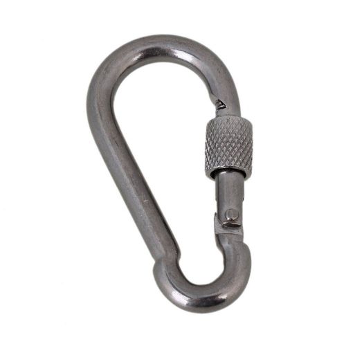 Silver m6  61mm heavy duty 304 stainless steel quick link chain carabiner for sale