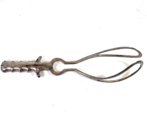 Vintage Antique Birthing Obstetric Forceps Stainless Steel Instrument 15&#034;