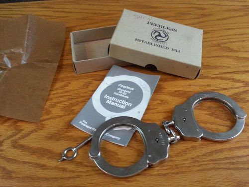 Peerless Handcuff Handcuffs Hand Cuff Nickle w/ 1 Key Included Nice Condition