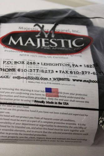 Majestic pac ii new fire resistant fr hood, one size - free shipping for sale