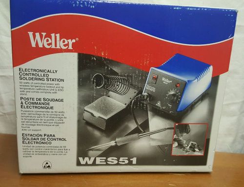 New weller wes51 analog soldering station w/ power unit stand sponge &amp; pencil for sale