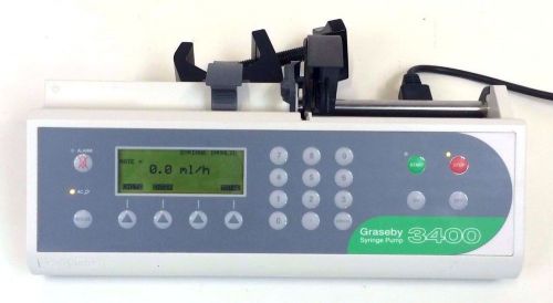 Graseby 3400 syringe infusion iv pump driver w/ pole clamp for sale