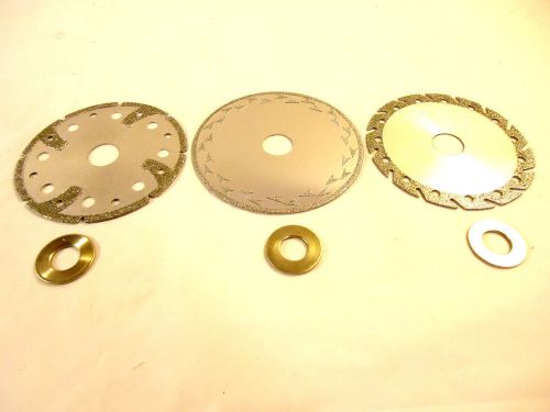 Diamond blades, 3 pcs, brazed, 105mm diameter x 20mm arbor hole, new - other. for sale
