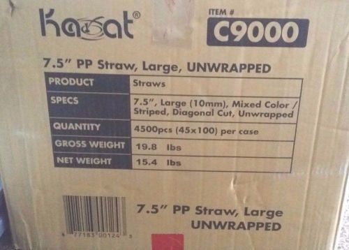 Karat 7.5&#034; PP Straw, Large, Unwrapped  4,500 straws