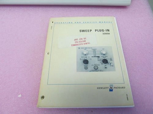 AGILENT HP 3305A SWEEP PLUG-IN OPERATING/SERVICE MANUAL, SCHEMATICS, PARTS LISTS