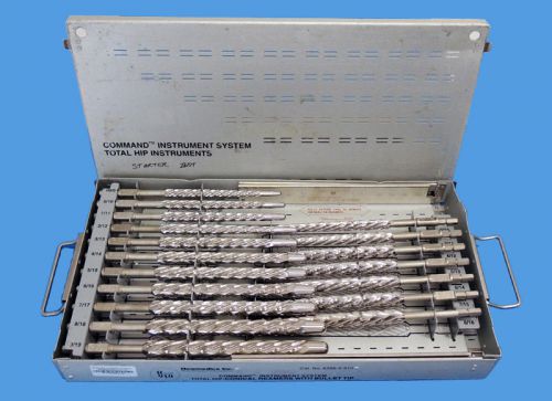 Stryker Howmedica Command Conical Reamer W/ Bullet Tip Set in Sterilization Case