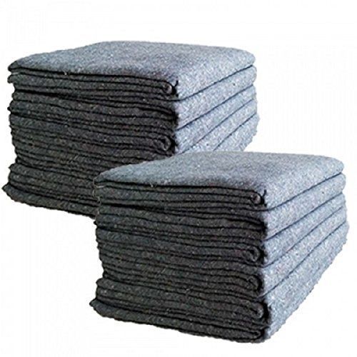UBOXES Textile Moving Blankets (12 Pack) Professional Quality Moving Skins 54 X