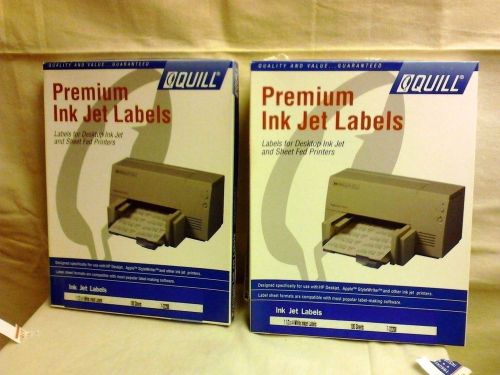 2 Boxes Open Premium Ink Jet Labels 1 1/3 x 4” 152 sheets QUILL