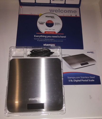 BRAND NEW Stamps.com Digital Postage Scale Model (500dw) 5 lbs - stainless