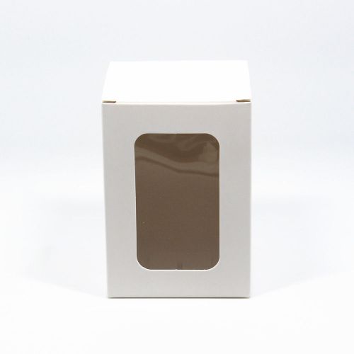 White Paper Party Gift Box With Window Toys Craft Display Boxes Cardboard Box