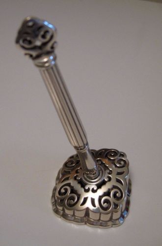 Beautiful Filigree Brighton Pen and Holder Set - Sterling Silver Plated