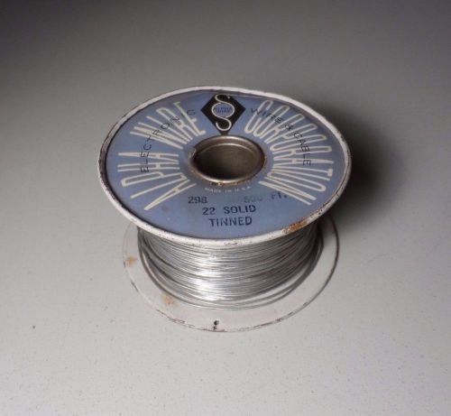 Alpha Wire 298 22AWG Solid Tinned Bus Bar Wire 90% Full - Vintage Spool