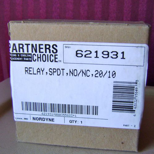 Partners Choice #621931 Relay SPDT Nordyne Gibson Miller Maytag NEW in Box