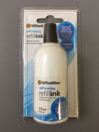 Refill Black Ink for Stamp Pads, Self Inking, OfficeMax, New &amp; Sealed, OM96476