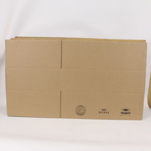 25 New Cardboard Boxes 24x16x6 Shipping Mailing Moving Box Tharco Single Wall