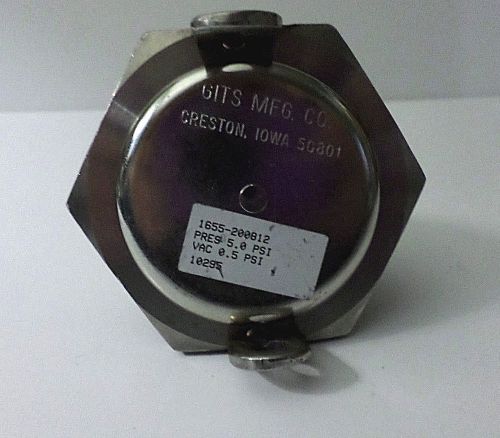 Gits 1655-200812 Low Profile Pressure/Vacuum Vent, 2&#034;, 5.0 PSI WORN NO PKG**