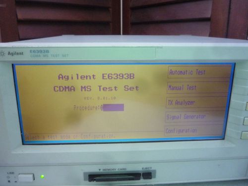 Agilent model # e6393b cdma ms test set -- options 002 &amp; 013 ( item #k 2704/7) for sale