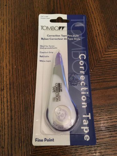 Tombow Correction Tape Pen Style Comfort Grip White Tape Fine Point