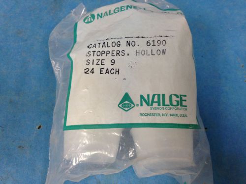 Vintage nalgene 6190 size 9 hollow stoppers plastic lot of 19 for sale