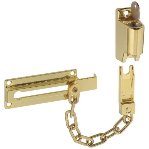 National Hardware V806 Keyed Chain Door Lock in Brass