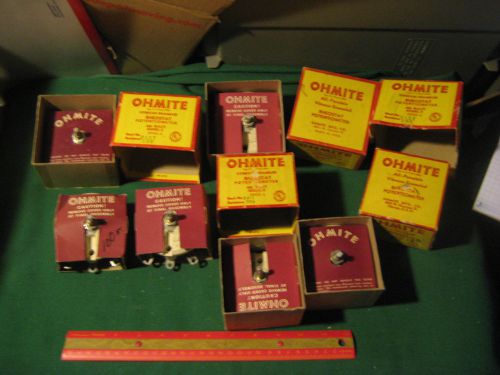 Vintage Lot of 6 Ohmite Rheostat Potentiometers No. 0451 100 Ohm