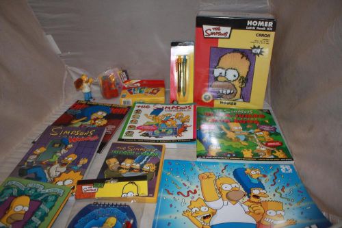 The simpsons lot games books pens toys dvd (12 items) great gift for sale