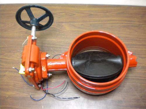 Kennedy 8&#034; 300 psi butterfly valve + tamper switch 693p 120vac 28 vdc new for sale