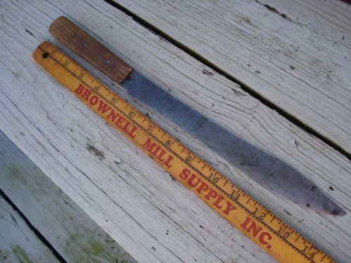 antique chef knife, Nichols Bros. Shear steel, 14 in. 9 in. edge