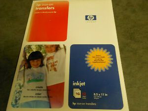 !!!! HP IRON-ON TRANSFERS 12 SHEETS C6049A !!!!!!!