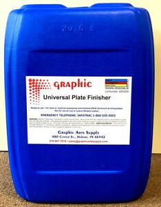 UNIVERSAL PLATE FINISHER FOR All OFFSET ALUMINUM PRINTING PLATES 5 GAL.
