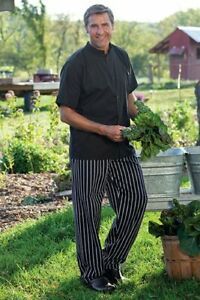 Uncommon Threads 4010-4105 Traditional Chef Pant in Chalk Stripe - XLarge