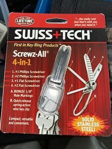 Swiss Tech  4-in-1 Multi-Tool Screwz All + Key Ring (SACSS-2)