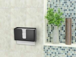Alpine Industries Black Wall Mounted Paper Towel Dispenser Paper Napkin Holder