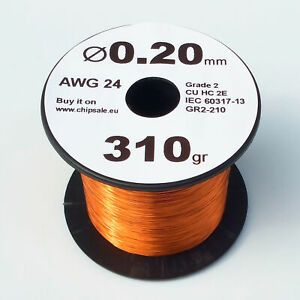 0.2 mm 32 AWG Gauge 310 gr ~1090 m (0.7 lb) Magnet Wire Enameled Copper Coil