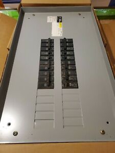 GE A Series 125A 120/240v 3 phase 30 Space Panelboard w/ Breakers