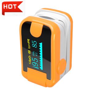SPO2 PR PI Heart Rate Monitor OLED Fingertip Pulse Oximeter 2 AAA 1.5V Battery
