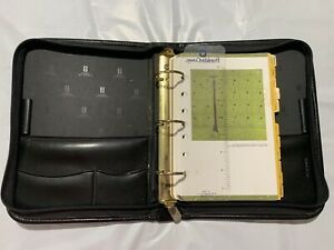 Priority Management Binder Black zippered vinyl, classic size 3 ring, Retail $69