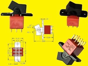 Miniatur Wippschalter Rocker Switch Schalter On-On 0.4 VA 20V AC/ DC 3 x UM  1x
