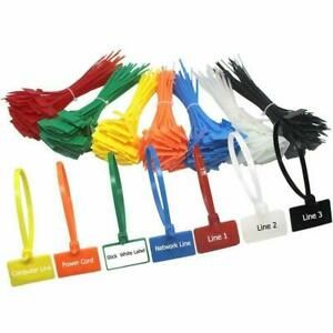 Nylon Tag Cable Ties Wire Plastic Loop Zip Wrap Label Marker Self Locking 100pcs