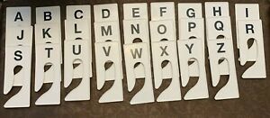 Rack Dividers Clothing Alphabet A-Z Heavy Duty Dry Cleaner Supply Double Sided