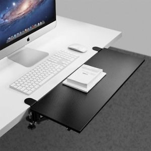 Vaydeer Ergonomics Desk Extender Tray Clamp on Keyboard Drawer Table Mount Shelf