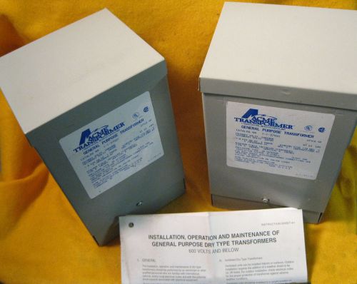 Lot of 2 acme general purpose transformer t-1-37920 style sr 1.0 kva class 180 for sale