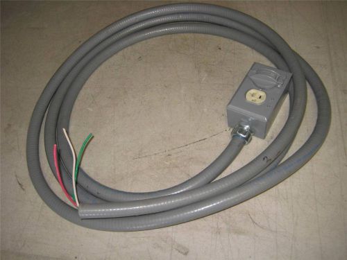 1/2&#034; x 15&#039; Flexible Water Tight Electrical PVC Conduit with Outlet &amp; Wire